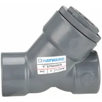 HAYWARD Y Strainer: 4 in, NPT, Mesh, 0.125 in Screen Size, PVC, FPM, 11 3/4 in Ht, 12 3/4 in Lg (MPN YS10400T)