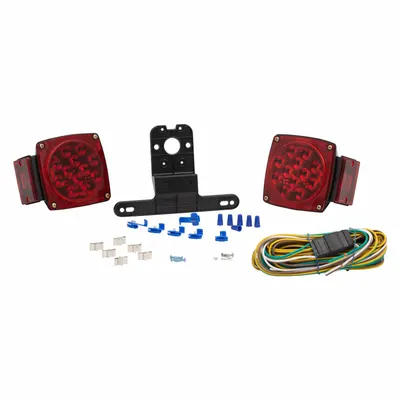 GROTE Trailer Lighting Kit: LED, Trailer Light, Red, Square, 4 3/4 in Overall Ht - Trailer Light Kits