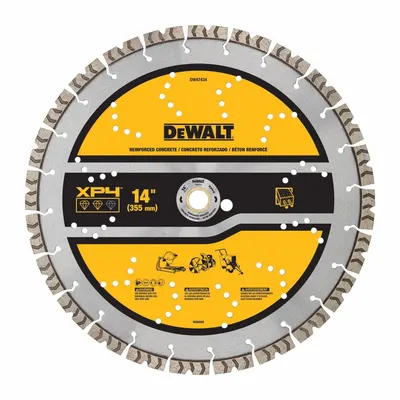DEWALT Diamond Saw Blade: Masonry/Reinforced Concrete, 14 in Blade Dia., For Saw - Masonry-Cutting Blades