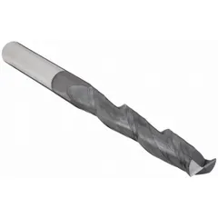 This solid carbide square end mill features an AlTiN coating for heat resistance and wear protection. With a 1/2" cutting diameter, 3" length of cut, and 2 flutes, it is suited for general milling operations such as slotting, profiling, and contouring in metals and composites.