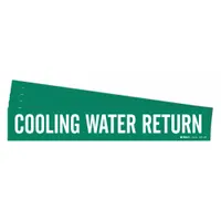 Pipe Marker: Cooling Water, Green, White, Fits 8 in and Larger Pipe O.D., 1 Pipe Markers, 5 PK (MPN 7070-1HV-PK)