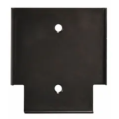 This wall-mount receiver is designed to accept retractable belt barrier posts, providing a permanent mounting point for temporary crowd control lanes. The black bracket has a 3-inch overall height and is classified as hardware. Suitable for use in airports, retail stores, and event venues.