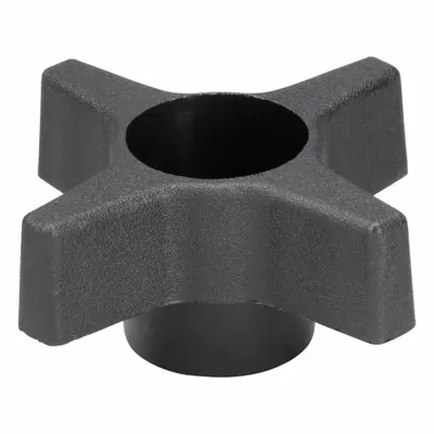 INNOVATIVE COMPONENTS Hand Knob: 4 Point, Plastic, 1/2" Thread - Snap-Lock 4-Arm Knobs