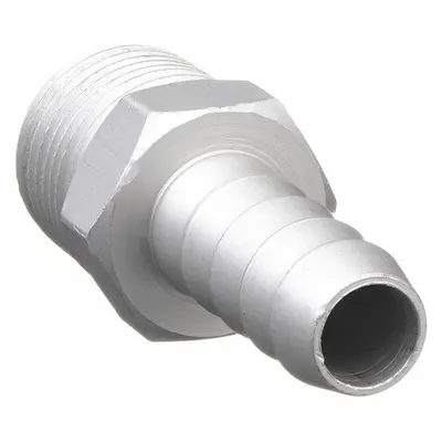 SPEEDAIRE Barbed Hose Fitting: For 1/4 in Hose I.D., Hose Barb x NPT - 6061-T6 Aluminum Multipurpose (Air, Water, Chemical) Rigid Barbed Hose Fittings