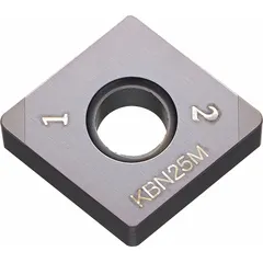 This diamond indexable turning insert is designed for precision machining of non-ferrous materials, composites, and abrasive plastics. It provides wear resistance and surface finish in high-speed turning operations.