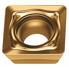 Square (S) indexable milling insert for general-purpose square shoulder milling. Suitable for machining steel, stainless steel, and cast iron in industrial applications such as automotive, aerospace, and heavy equipment manufacturing. Manufacturer part number 6556174.