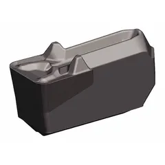 Carbide insert for parting and grooving operations on turning centers and lathes. Used to cut off workpieces and create grooves in metal components during general machining processes.