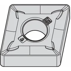 Diamond indexable turning insert for machining non-ferrous materials, composites, and abrasive workpieces. Suitable for finishing and semi-finishing cuts. Available in size designations CNMG544RH and CNMG160616RH.