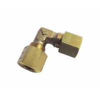 PARKER Compression Fitting Adapter: 5 mm OD x 5 mm OD Fitting Size, Compression x Compression, Brass (MPN 0102 05 00)