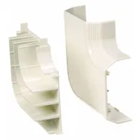 PANDUIT Right Angle: T-70, 4 in Wd, 1 3/4 in Ht, Plastic, Off White (MPN T70RAIW)