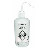 APPROVED VENDOR Wash Bottle: 1 L, Ethanol, White, Narrow, Std Spout Spout, White, 93.2 mm Body Dia (MPN 24J882)