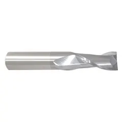 This general purpose carbide square end mill features a TiCN coating for wear resistance and a 2-flute design for efficient chip evacuation. With a 19/64" mill diameter and 13/16" length of cut, it is suited for slotting, profiling, and contouring operations on ferrous and non-ferrous materials.