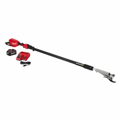 This battery-powered pruner operates on the M18 platform, delivering cordless convenience for trimming and cutting tasks. It features a 1 3/4 in cutting capacity and is powered by a 6.0 Ah battery, suitable for landscaping and grounds maintenance.