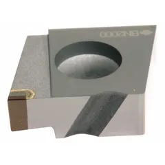 Diamond indexable turning insert for parting and grooving operations. Used in CNC lathes for cutting off workpieces and creating grooves in metalworking applications.