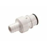Quick Connection Coupling: Straight, 1/2 in ID Size, Quick-Disconnect Coupler x Barbed, Polysulfone (MPN HFCD22835)