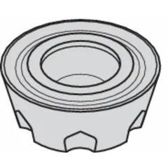 Round indexable milling insert with 12 mm diameter and 4 mm thickness. Features TX chipbreaker for chip control in medium machining conditions. Suitable for high-feed roughing and finishing operations on steel, stainless steel, and cast iron.