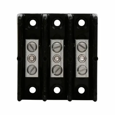 BUSSMANN Power Distribution Block: Open, Lug, Lug - Open Blocks with Lugs