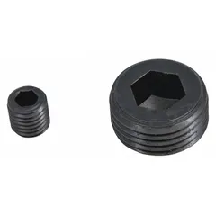 This end mill set screw is designed to secure a 3/16 in end mill holder in toolholding systems. It features a #8-32 thread and is used in machining operations to clamp the cutter during high-speed rotation.