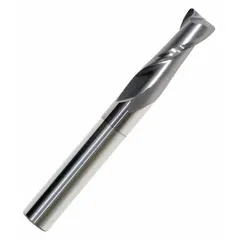 This general purpose carbide corner-radius end mill features an AlTiN coating for wear resistance. With a 7/16" mill diameter, 1" length of cut, and 2 flutes, it is suited for CNC milling operations on materials such as steel, stainless steel, and cast iron. The corner radius design reduces stress concentration at the cutting edge, improving tool life and enabling the creation of rounded internal corners.