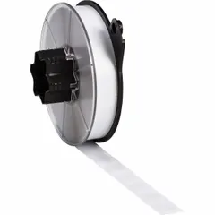 Vinyl, black-on-white precut label roll cartridge for wire identification. Designed for 10 AWG to 4 AWG wire gauge. Compatible with Wraptor A6500 printer series; requires R4306 ribbon.
