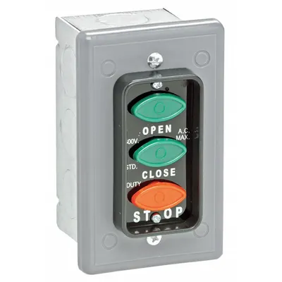 AMERICAN GARAGE DOOR LCE3 Push Button Garage Door Control Station - Push Button Garage Door Control Stations