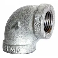 ANVIL Metal Pipe Elbow: 90° Elbow, 300 psi @ 150° F, 3 1/2 in x 3 1/2 in, Malleable Iron (MPN 0311002406)