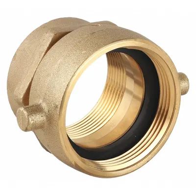 OEM Fire Hose Adapter: 2 1/2 in Compatible Pipe Size - Brass Swivel Fire Hydrant & Standpipe Adapters