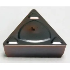 Triangle (T) indexable turning insert for general turning, facing, and profiling operations on metal workpieces. Suitable for use in CNC lathes and manual machines. Also referenced as TPMR090204N-FK.