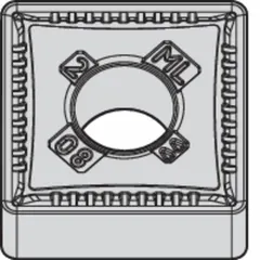 Square (S) indexable turning insert for general-purpose turning, facing, and profiling operations. Available in two designations: SNMG432ML and SNMG120408ML. Suitable for a variety of workpiece materials in metalworking applications.