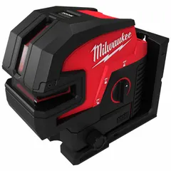 This cross-line laser level projects two green lines and four dots for layout and alignment tasks. It features electronic self-leveling with an accuracy of +/- 1/8 in @ 33 ft. Powered by the M12 battery system, it is suitable for interior finishing and equipment installation. Includes a protective case.