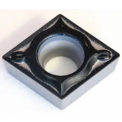 Diamond indexable turning insert with CCMT geometry, designed for finishing and light turning of ferrous and non-ferrous materials. Suitable for automated and manual lathe operations, delivering consistent surface finish and tool life.