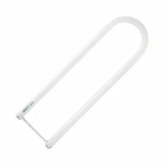 T8 fluorescent U-bend lamp with medium bi-pin (G13) base and 6-inch leg spacing. Color temperature 4100K. Not shatter-resistant. Used in commercial and industrial fixtures where space constraints require a compact fluorescent source, such as office troffers and retail displays.