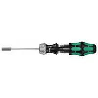 WERA Multi-Bit Screwdriver: Phillips/Slotted/Square Tip, #1/1 mm/#2 Tip Size, 7 Tips, Magnetic (MPN 05073661002)