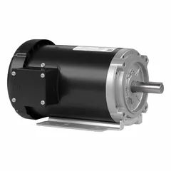Totally enclosed fan-cooled (TEFC) 3-phase AC motor with universal mount design for general-purpose industrial applications such as fans, pumps, conveyors, and machine tools. Rated 3/4 hp, 1,140 RPM at 60 Hz, with dual voltage 208-230/460V AC and full load current 3.1-3.25/1.6 A.