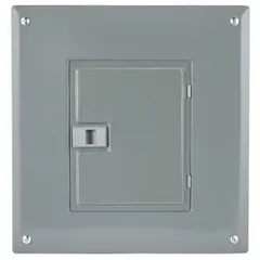 Indoor 120/240V AC, 1-phase, 125A convertible main lug load center with 12 spaces and 65kA short circuit current rating. Includes combination flush/surface cover and supports up to 12 tandem breakers. Used for power distribution in residential or light commercial electrical panels.