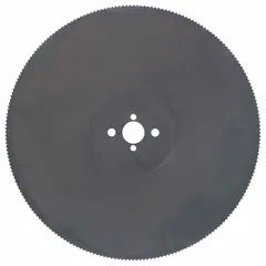 Steel and general metal-cutting blade with 14 1/2 in diameter, 220 teeth, 1 1/4 in arbor size, and 385 RPM maximum blade speed. Designed for industrial cutting of structural steel, tubing, and bar stock.