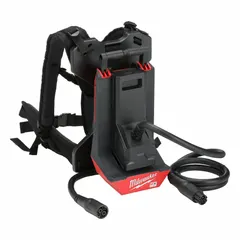 The MILWAUKEE Portable Battery Extension includes one battery and an Easy Remove Backpack Harness. It is designed to power cordless tools in remote or elevated work areas, providing extended runtime and mobility for outdoor power equipment applications.