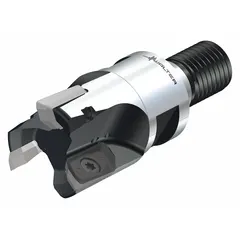 This indexable square-shoulder end mill is designed for general-purpose milling of steel, stainless steel, and cast iron. It produces 90° shoulders in a single pass and is suited for roughing to semi-finishing operations. The tool features a 32 mm diameter and uses trigon-shaped inserts for efficient material removal.