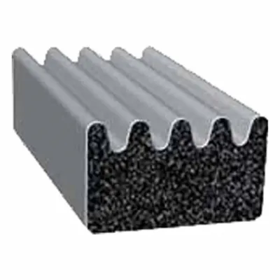 TRIM LOK Seal: Rectangle, Self-Adhesive Mounting, High-Strength, EPDM, 500 ft Overall Lg - Ribbed-Section Foam Rubber Seals