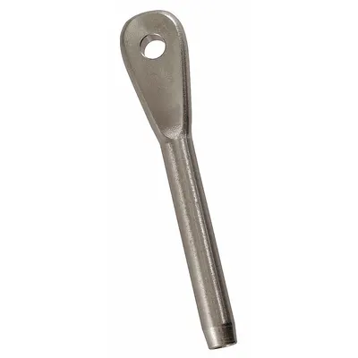 LOOS Eye End Fitting: 9/32 in Compatible Rope Dia, 1/2 in Swaged Outside Dia - Eye Fittings