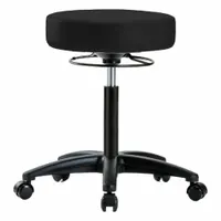 Stool: Vinyl, Ht Range 19 3/4 in to 27 3/4 in, 17 in Seat Wd, 17 in Seat Dp, 0 Glides, 5 Casters (MPN BR-VMBSO-RG-NF-RC-8540)