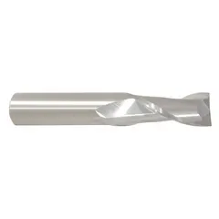 General purpose carbide square end mill with TiCN coating for reduced friction and extended tool life. Features 2 flutes, 7 mm mill diameter, 19 mm length of cut, and 63 mm overall length. Suitable for milling ferrous and non-ferrous metals and composites.