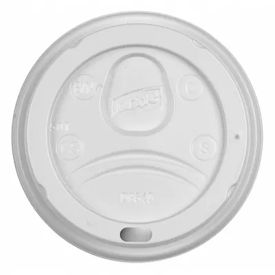 DIXIE Disposable Hot Cup Lid: For 10 oz Cup Capacity, Dome/Sip Through, White - Sip Through Lids