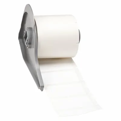BRADY Pre-Cut Label Stock Roll: 1/4 in Label Ht, 1 29/32 in Label Wd, 1/4 in Roll Lg - Brady Cryogenic Thermal Transfer Precut Label Rolls
