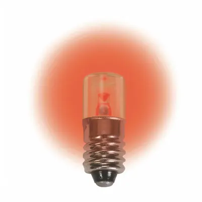 OEM APPROVED VENDOR Miniature Screw (E10) T3-1/4 Red LED Lamp, 12.8V DC, LM1012MS-R - Mini Screw Base (E10) Miniature Lamps
