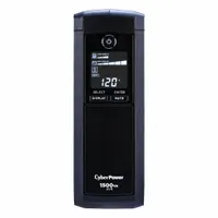 CYBER POWER UPS System: Single Phase, 1,350 VA Power Rating, 120 V AC Input, 120 V AC Output, 5-15P (MPN CP1350PFCLCD)