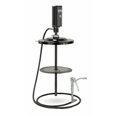 ARO Air Drum Pump: Pump w/ Hose, 50:1, 0.32 gpm Max. Flow Rate - Grease Dispensing Piston Drum Pumps