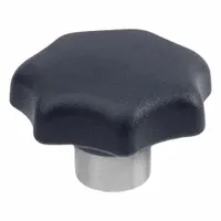 JW WINCO Plastic Hand Knobs with Stainless Steel Hub: 7 Point, Plastic w/ SS Thread, M10 Thread (MPN 10NX37/E)