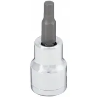 WESTWARD Socket Bit: 3/8 in Drive Size, Hex Tip, 5.5 mm Tip Size, 1 3/4 in Overall Lg, Fixed Insert