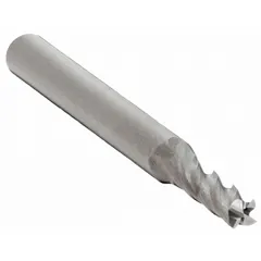 This carbide square end mill has a 1/16" mill diameter, 1/4" length of cut, and 1-1/2" overall length with 4 flutes. Designed for general-purpose milling, slotting, and profiling in metals, plastics, and composites. The 4-flute configuration provides efficient chip evacuation and a fine surface finish.